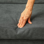 Pull Out Sofa Bed L Shape Corner Sofa W/ Reversible Chaise | Charcoal Gray