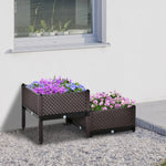 2-piece Raised Garden Bed Planter Box