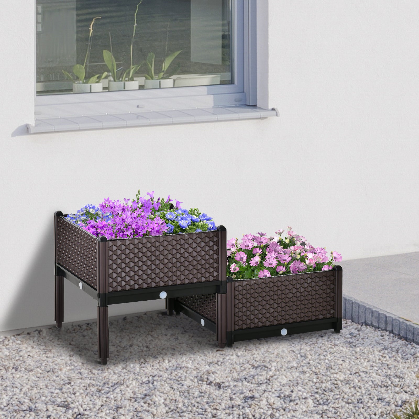 2-piece Raised Garden Bed Planter Box