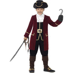 Deluxe Pirate Captain Costume, Kids | Small