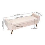 Breeins Chenille Upholstered Storage Bench