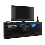 Shine Tv Unit 160cm With Led Lights | Black