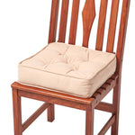 Cotton Dining Chair Booster Cushion | 40cm x 40cm | Taupe