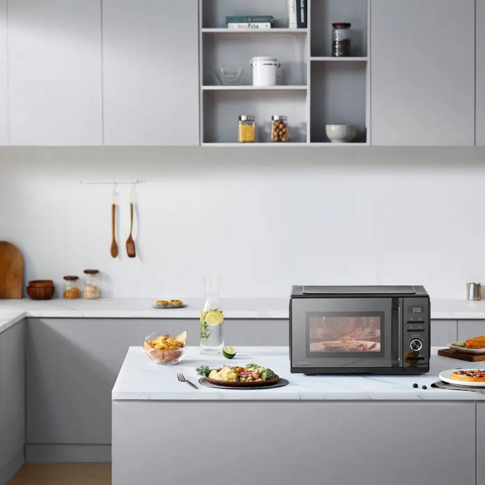 26l 4-in-1 Smart Combination Microwave Oven With App Control– Microwave, Grill, Air Fry & Convection Oven For Home Kitchen | Black