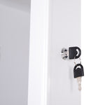 Mirrored Jewelry Cabinet Armoire Floor Standing W/ Lock