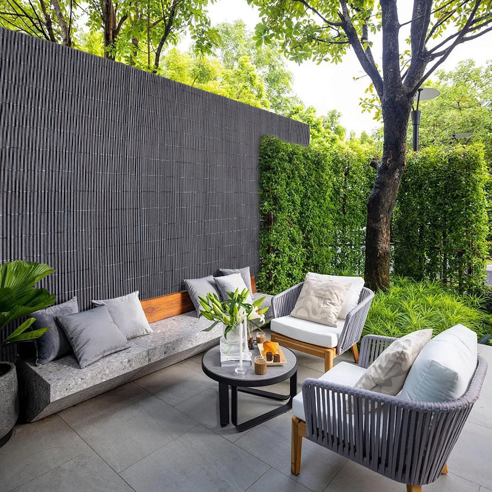 100cm W X 300cm L Sun-blocked Privacy Fence Screen Panels | One Size | Dark Grey