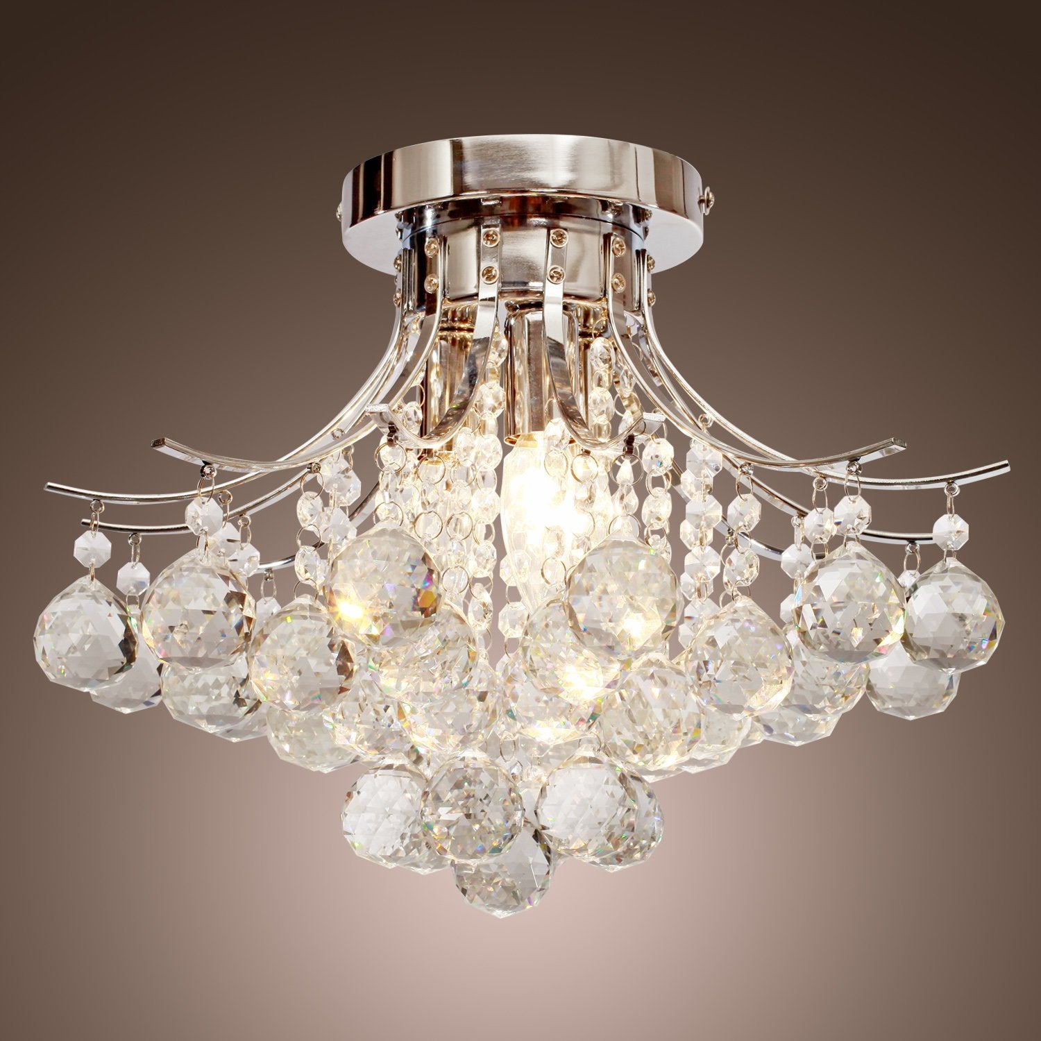 Modern K9 Crystal Chandelier Ceiling Lighting 3 Light