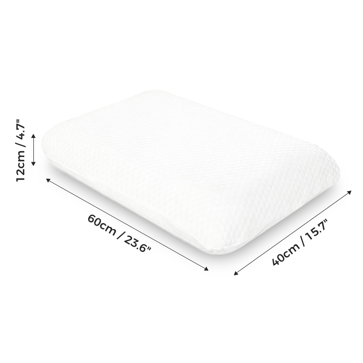 Lavio Contour Pillow Memory Foam For Neck Support Pressure Relief Hypoallergenic