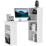 120cm Modern Computer Desk Bookshelf Writing Table | White