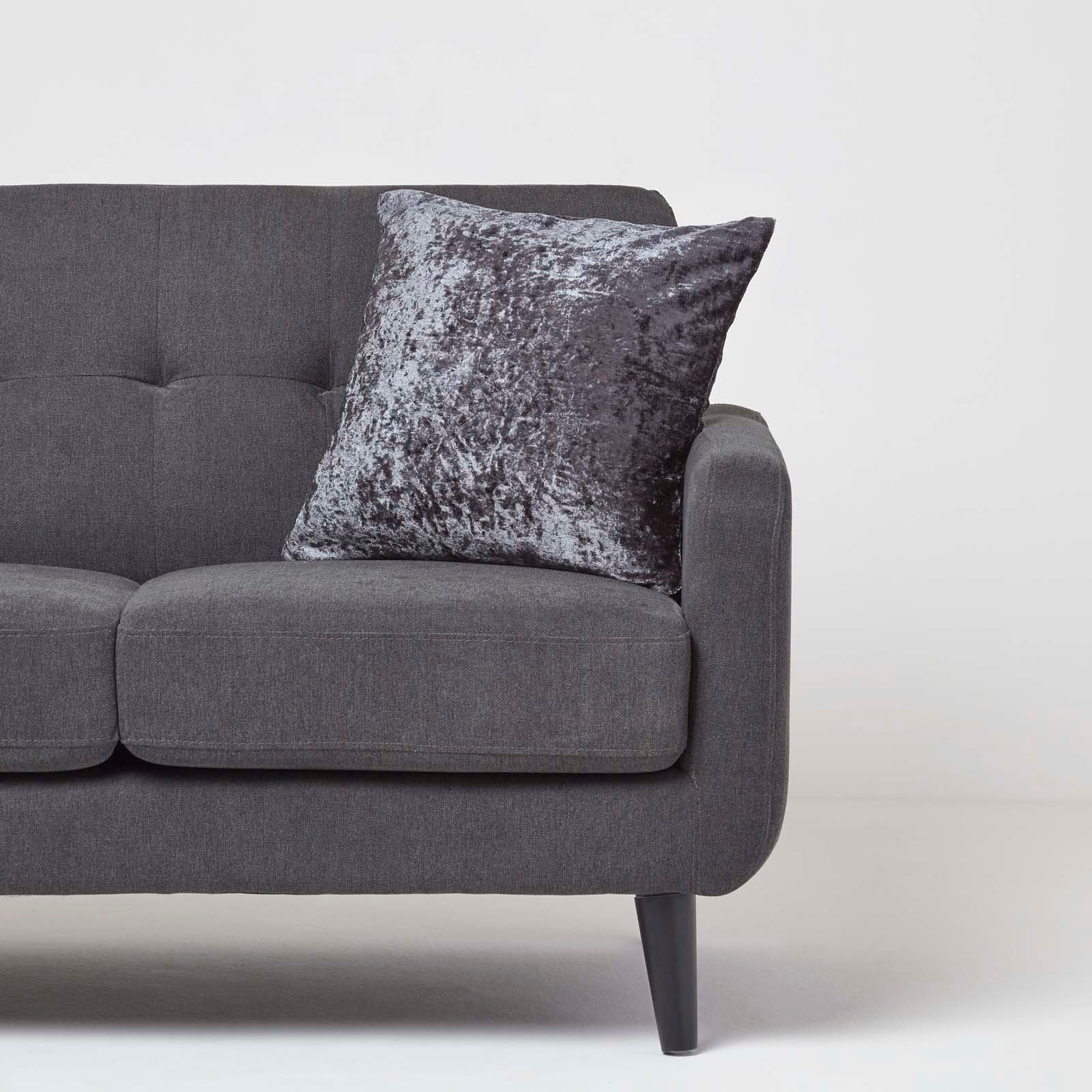 Luxury Crushed Velvet Cushion Cover | 45cm x 45cm | Dark Grey