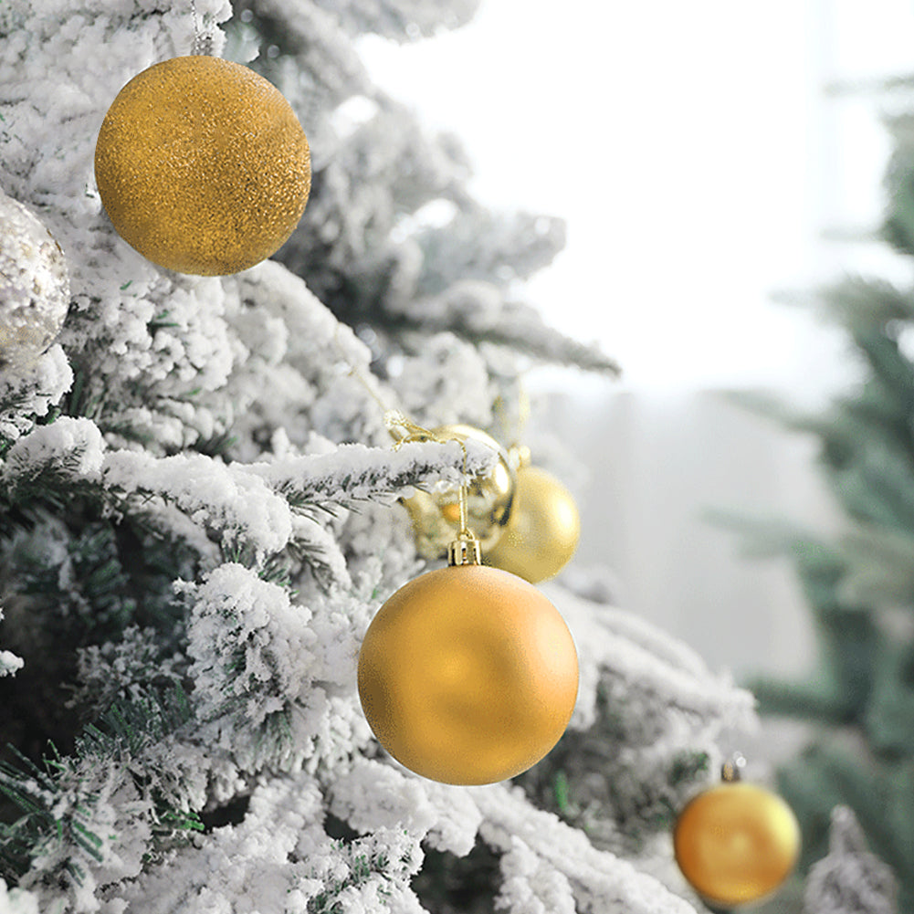 36 Pieces Xmas Ball Ornament Christmas Tree Deluxe Bauble Set | Gold