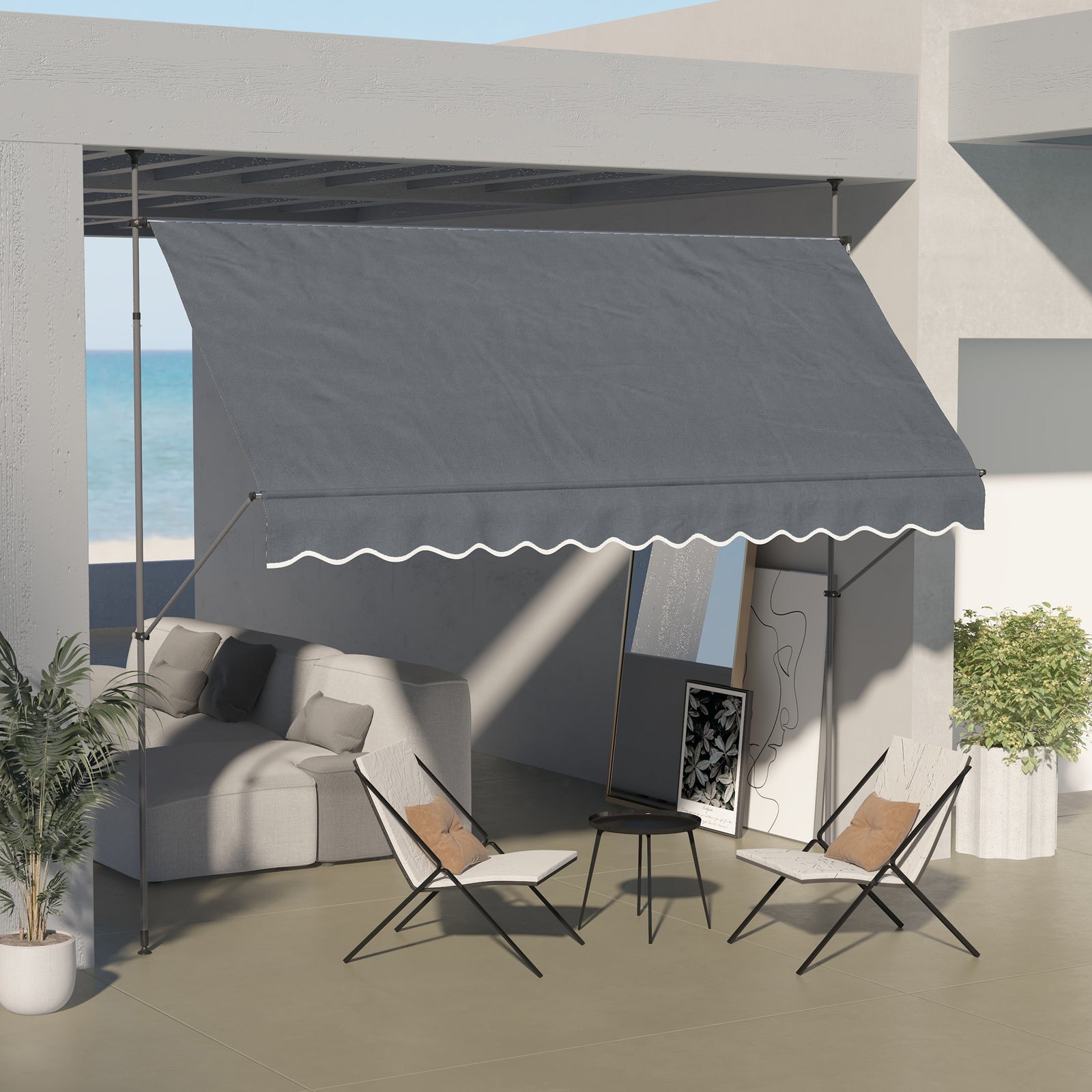 3.5x1.2m Free Standing Retractable Awning