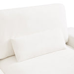 2-seater Chenille Upholstered Sofa With Pillows | Beige