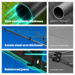 4-arm Rotary Clothes Airer - Charcoal