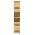 Bathroom Storage Cabinet Hallway Tall Cupboard Adjustable Shelf Oak