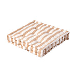 Cotton Thick Striped Floor Cushion | 50cm x 50cm | Beige