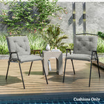Garden Chair Cushions, Set Of 2 | Light Grey
