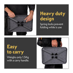 Folding Step Stool Premium, Heavy-duty Steel Home Diy Step Stool 150kg Capacity | Grey