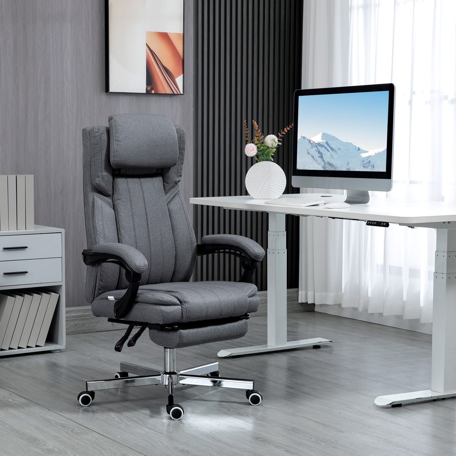 Computer Chair W/ Headrest Footrest