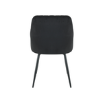 San Diego Marble Top Dining Table With Charlotte Velvet Chairs | Black