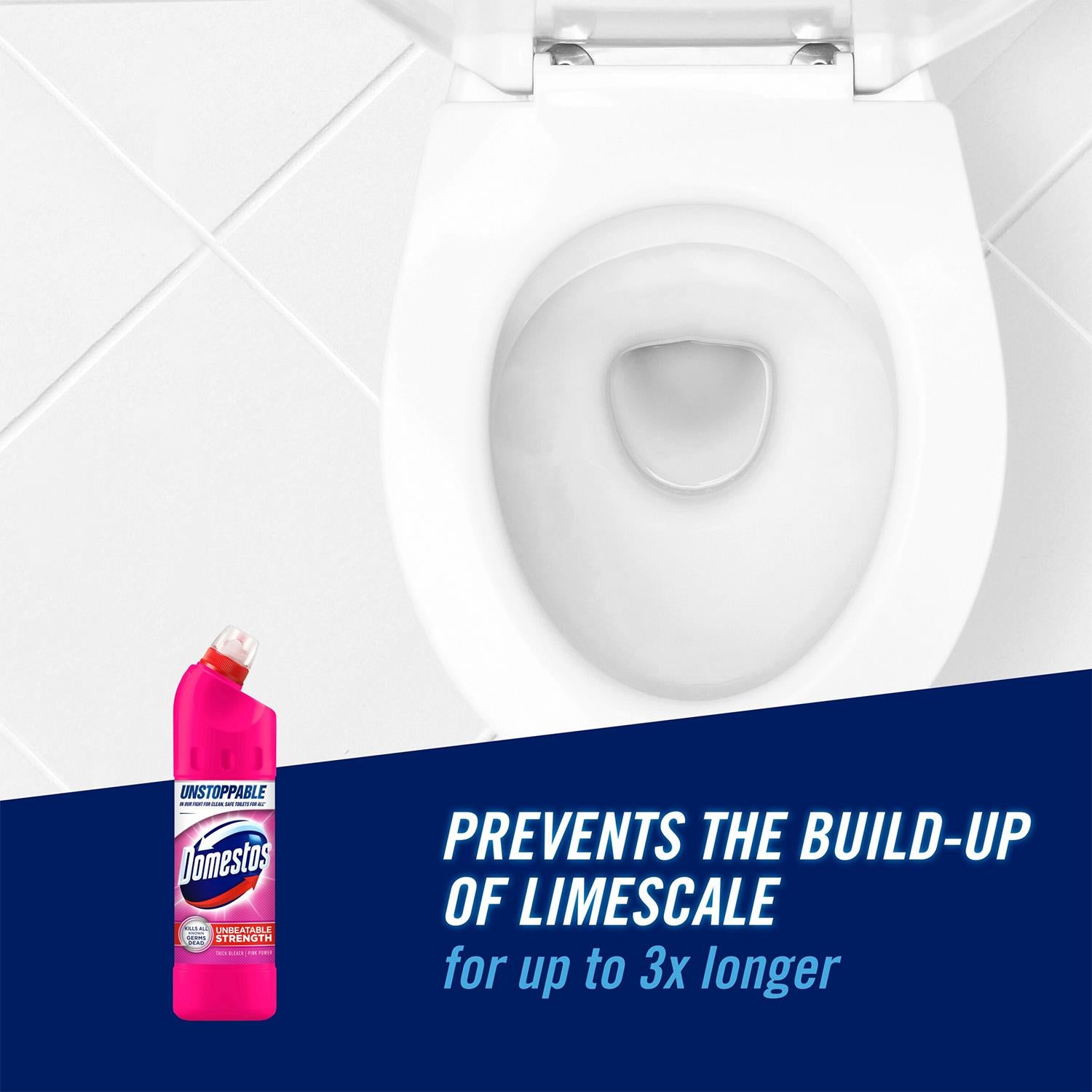 Thick Bleach Pink Power Disinfectant Multi-purpose Cleaner Gel, 3x750ml