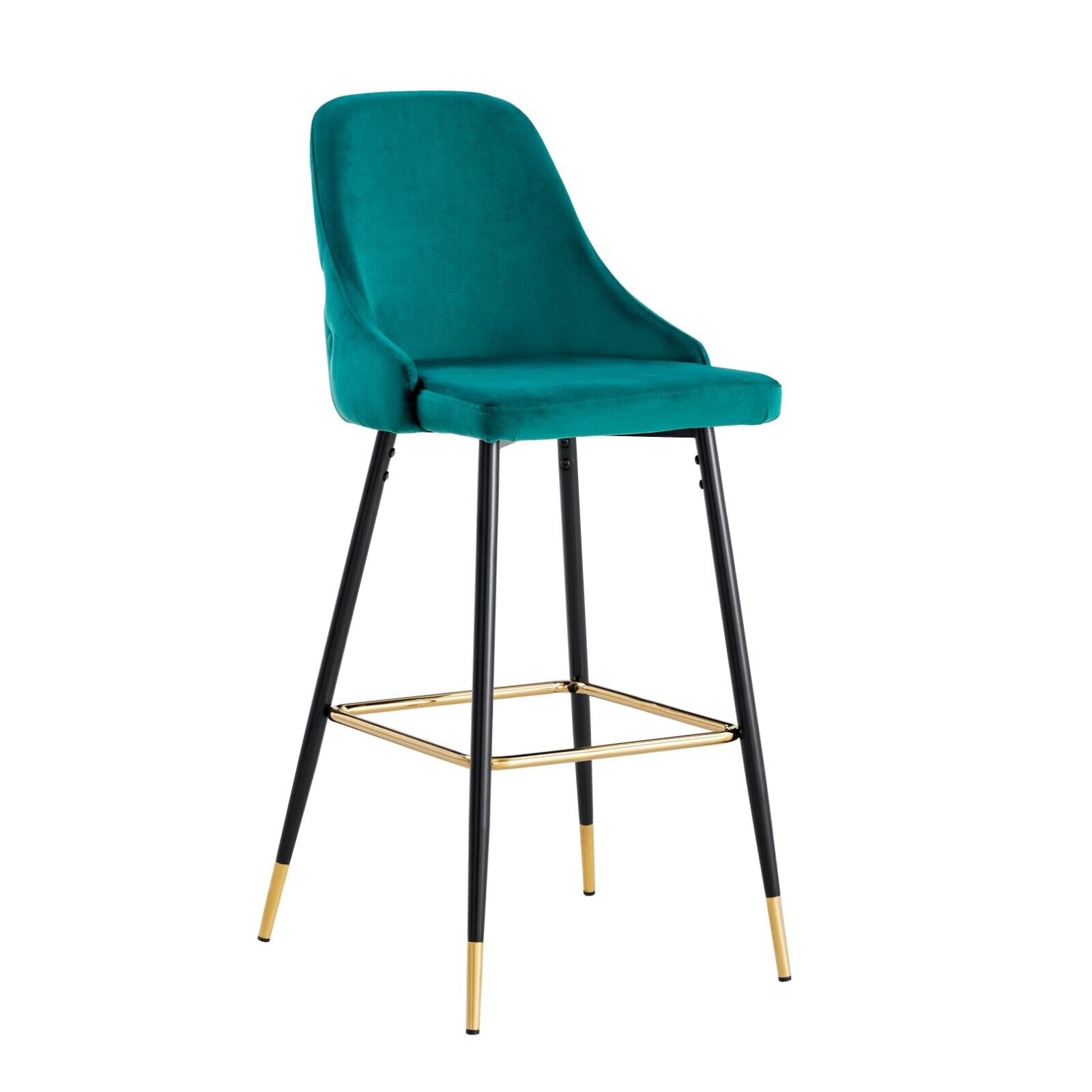 Soft Paddeed Velvet Breakfast Bar Stools Home Bar Velvet Bar Stool | Green
