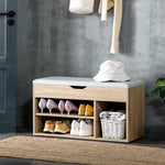 Sit-On Shoe Storage Unit w/ Hidden Compartment Handles | One Size | Gray
