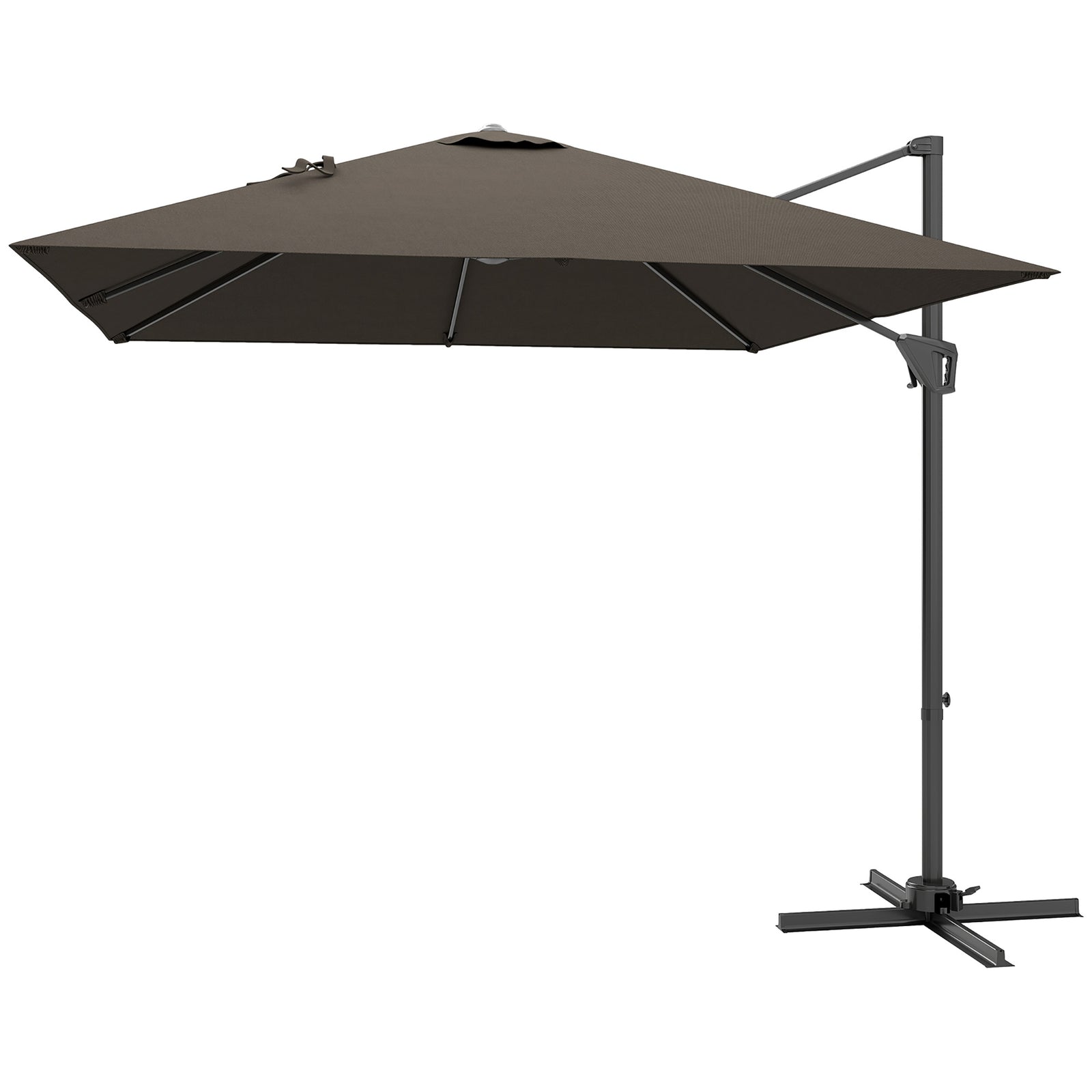 2.5x2.5m Offset Parasol, Cantilever Umbrella