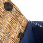 Wicker 36cm Picnic Basket | Blue