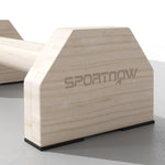 Wooden Parallettes Push Up Bars | Yellow