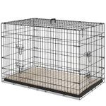 Pawhut Dog Crate With 2 Doors, Tray, Soft Cushion, For Extra Small Medium And Large Dogs | Black