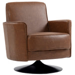 Upholstered Pu Leather Armchair For Living Room | Brown
