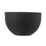 3pcs Black Hanging Flower Baskets – 16.5 Cm Plastic Planters For Home Decor | Black