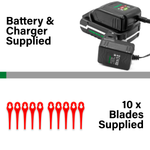 Cordless Garden Grass Strimmer Trimmer 18v Lithium Ion Rechargeable
