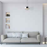 Luna Pendant 40cm 3xe14 Designer Light Crafted From A Chrome Fitting And Glass Shades With Suspended Crystals