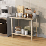 90cm/120cm/180cm×60cm×80cm H Commercial Kitchen Prep 2 Tier Work Stainless Steel Table With Backsplash | Small