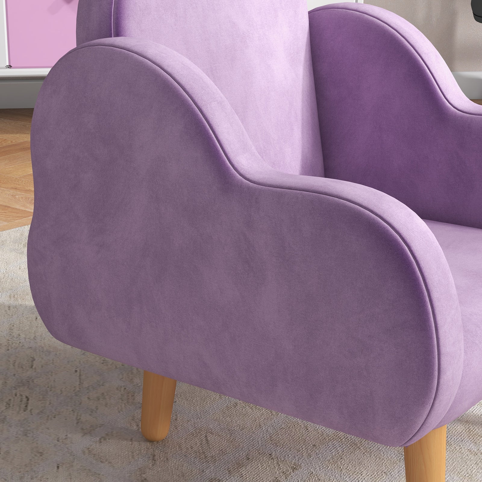 Cloud-shaped Toddler Armchair, Kids Chair, 1.5-3 Years | Purple