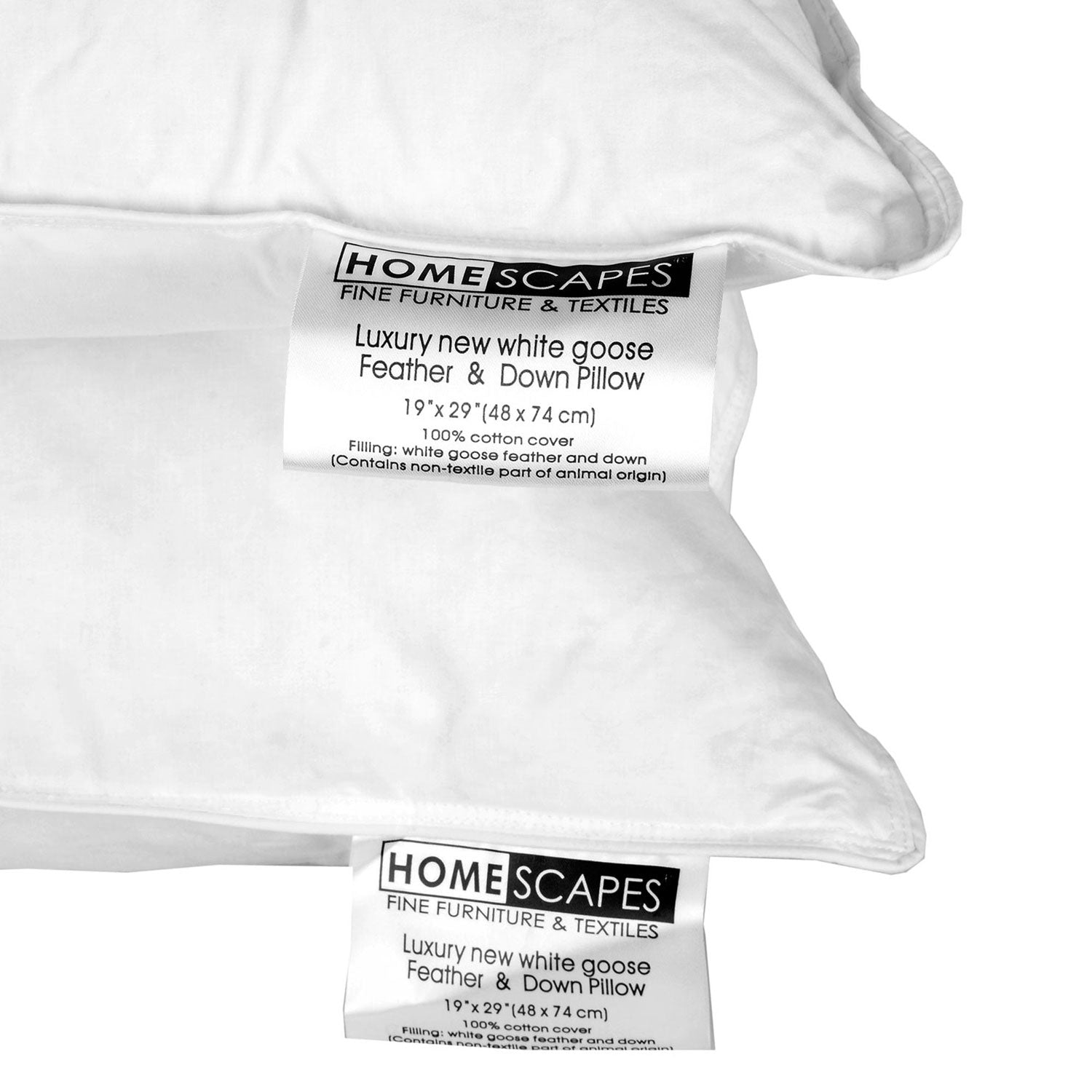 Goose Feather And Down Pillow Pair