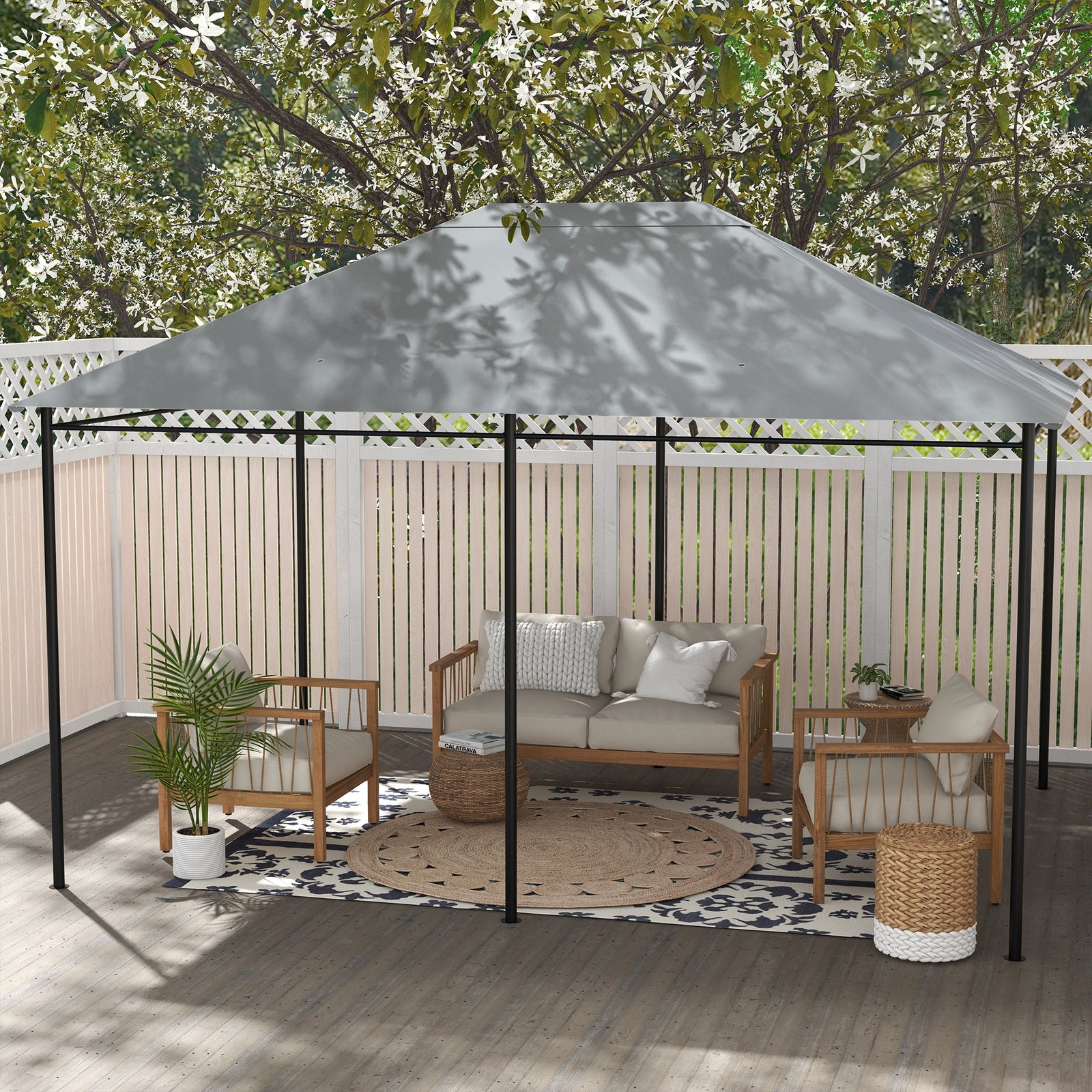 3 X 4m Gazebo Replacement Canopy Cover Gazebo Replacement | Light Slate Gray
