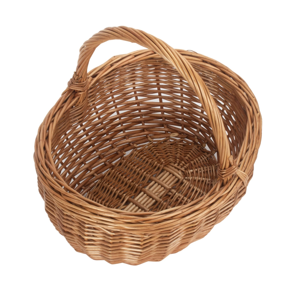 Deluxe Wicker Shopping Basket | Large | Brown