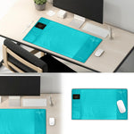 Multifunctional Office Desk Mouse Mat Eco-friendly Pvc+ds Materials - Blue