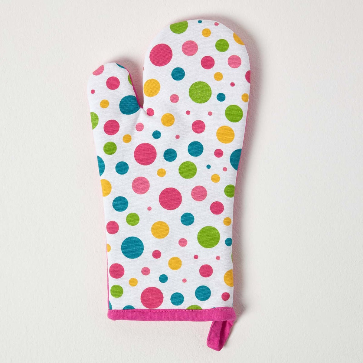 Multi Colour Polka Dot Cotton Oven Glove