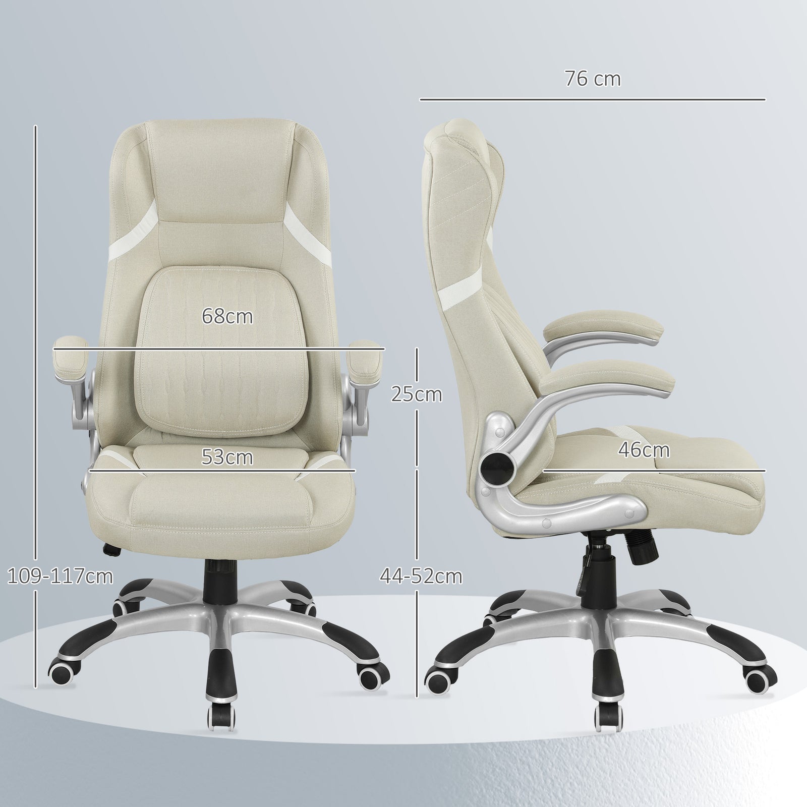 Desk Chair With Tilt Function | Beige