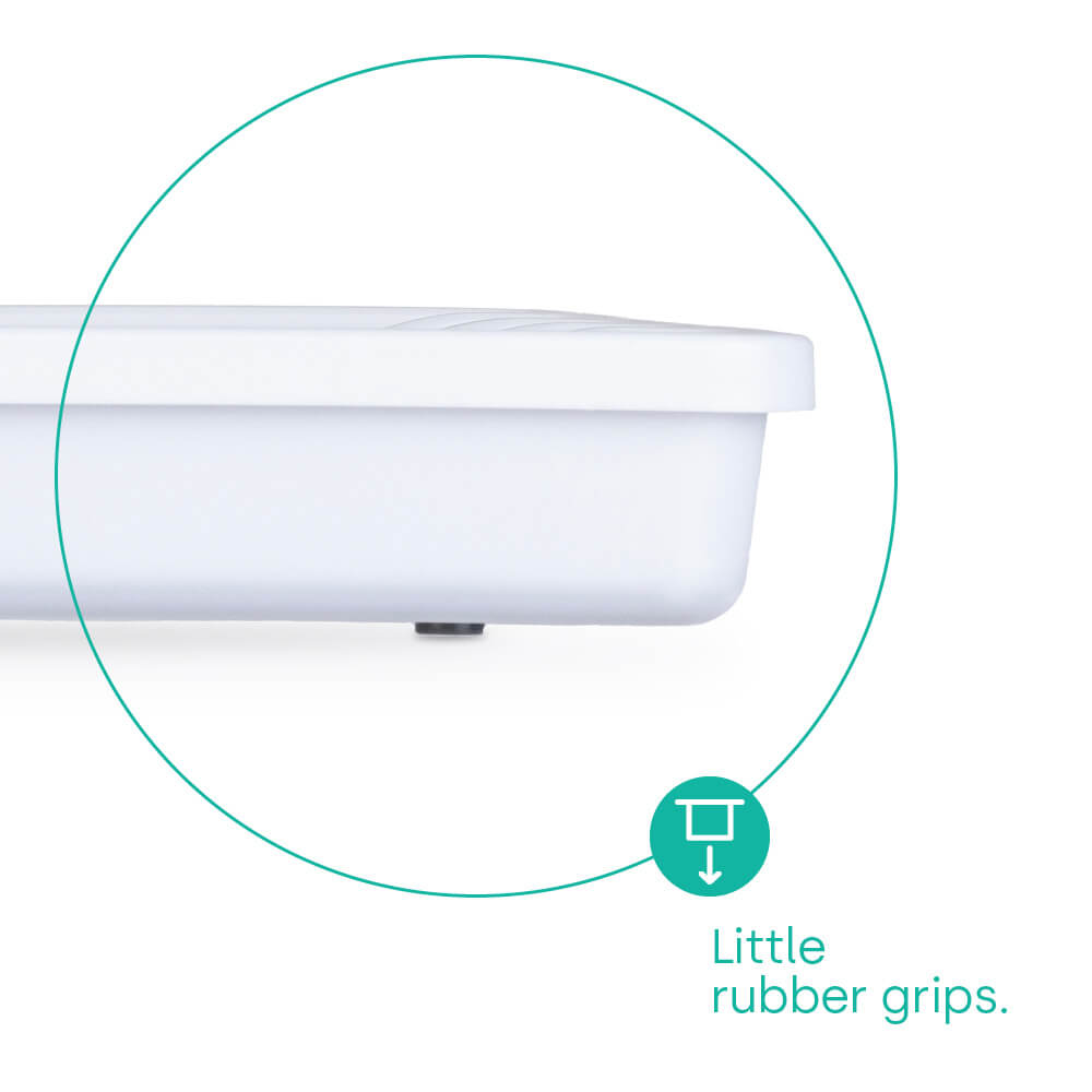 Non-slip White Cutlery Tray