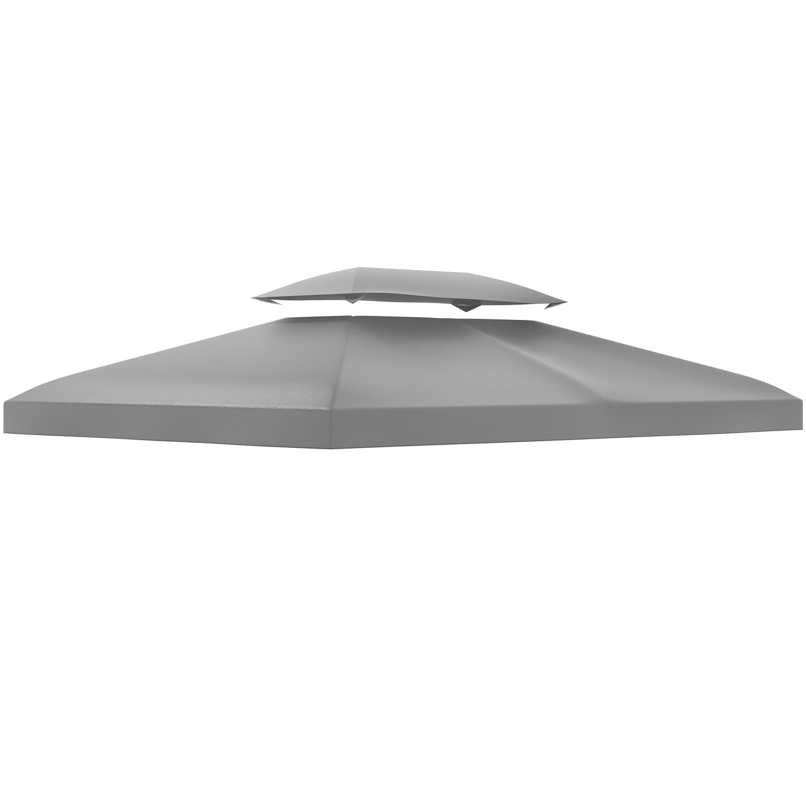 3x4m Gazebo Replacement Roof Canopy 2 Tier Top Uv Cover | Light Slate Gray