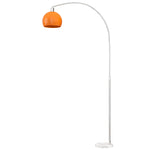 Modern Standing Lamp With Shade & Foot Switch | Orange