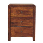 Solid Wood Aspen 3 Drawer Bedside