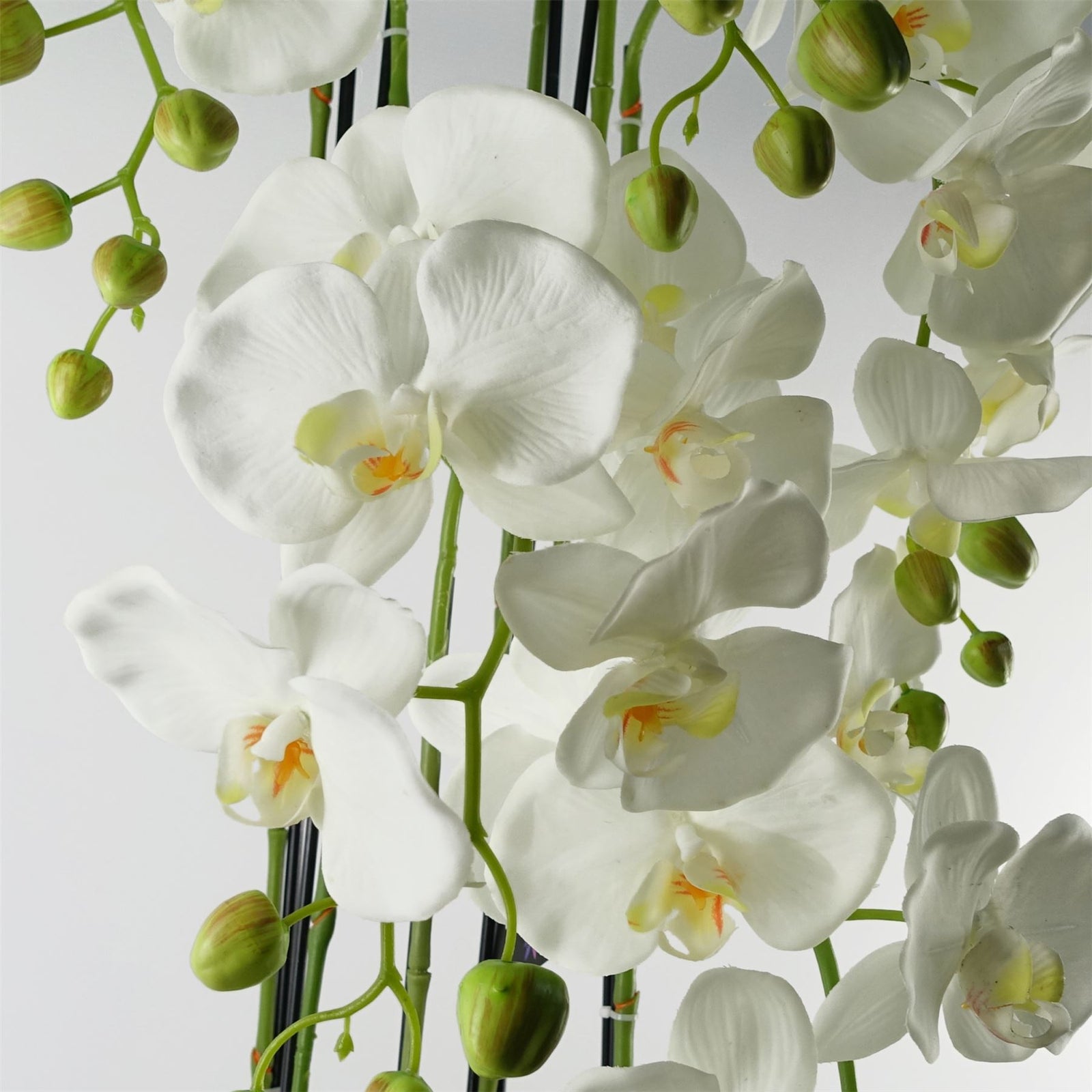 110cm Large White Orchid Plant - Artifcial - 41 Real Touch Flowers