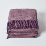 Nirvana Handwoven Slub Cotton Throw | 150cm x 200cm | Mauve