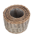 Wicker Round Antique Wash Planter | Set-of-3